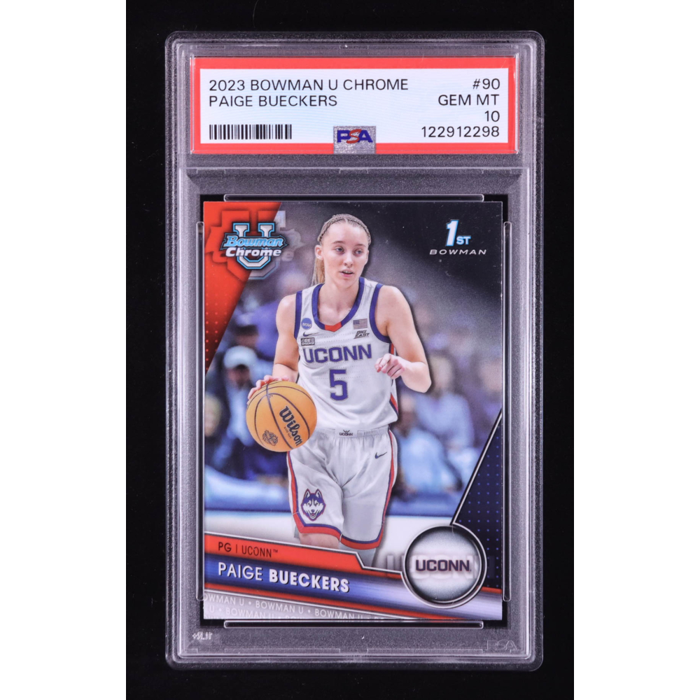 Paige Bueckers 2023-24 Bowman Chrome University #90 RC (PSA 9) at PristineAuction.com