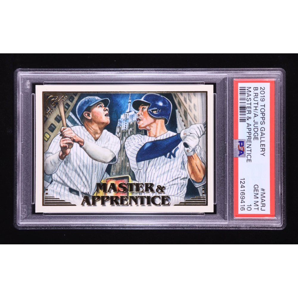 Aaron Judge / Babe Ruth 2019 Topps Gallery Master and Apprentice #MARJ (PSA 10) at PristineAuction.com