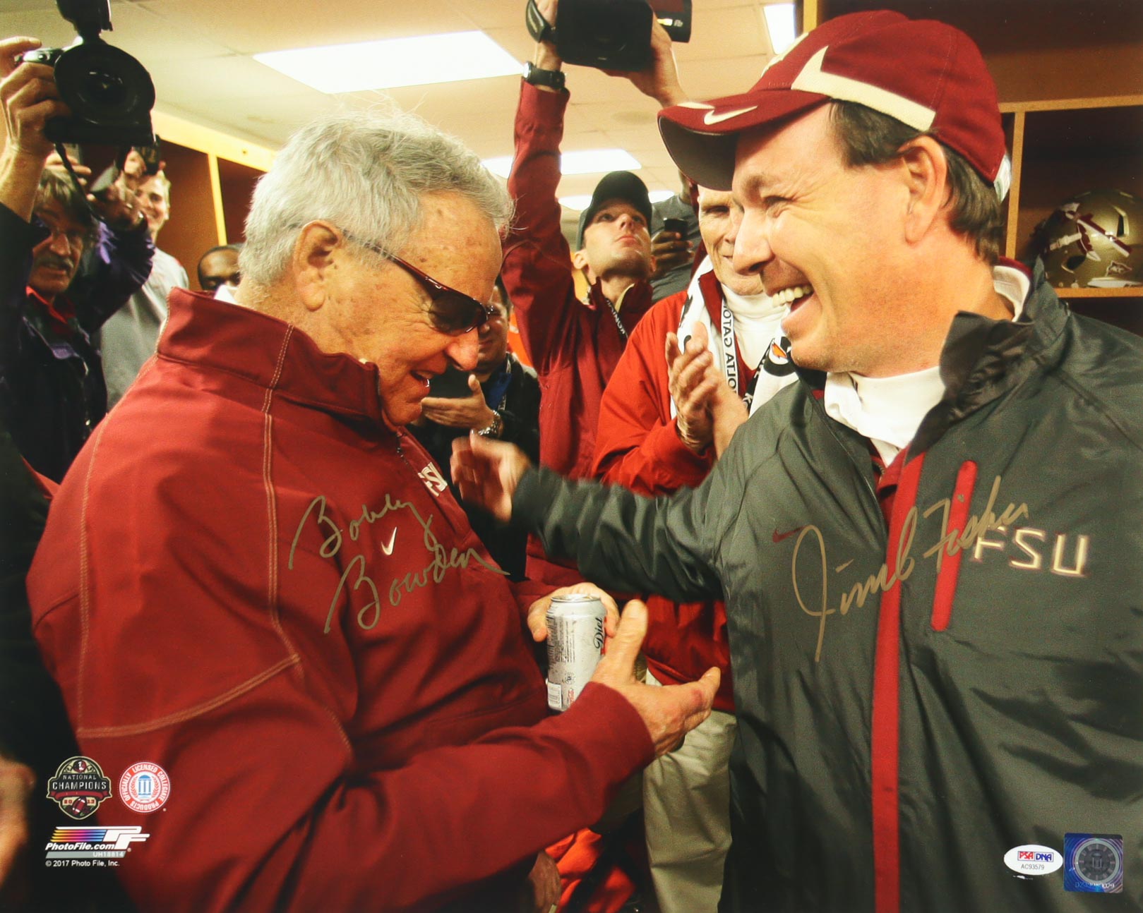 Bobby Bowden & Jimbo Fisher Signed Florida State Seminoles 16x20 Photo (PSA) at PristineAuction.com Bobby Bowden & Jimbo Fisher Signed Florida State Seminoles 16x20 Photo (PSA) at PristineAuction.com