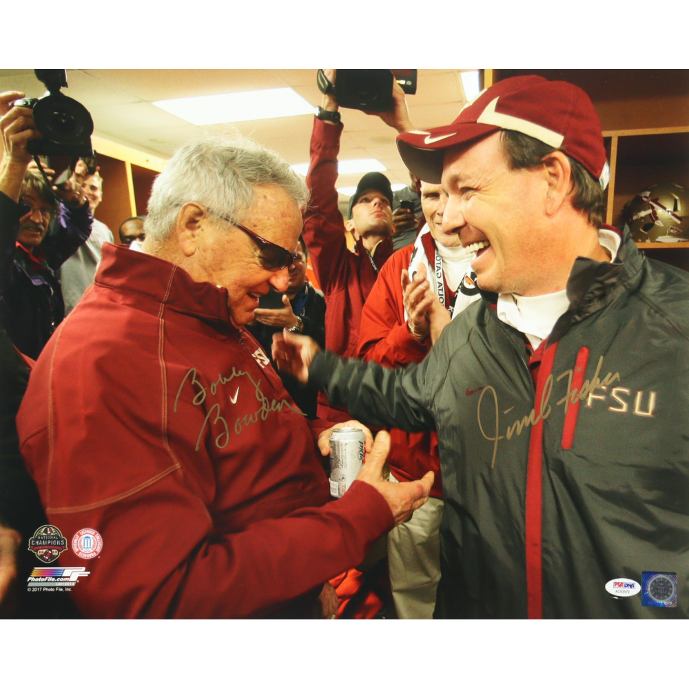 Bobby Bowden & Jimbo Fisher Signed Florida State Seminoles 16x20 Photo (PSA) at PristineAuction.com