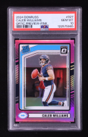 Caleb Williams 2024 Donruss Optic Rated Rookies Preview Pink #327 RC (PSA 10) at PristineAuction.com