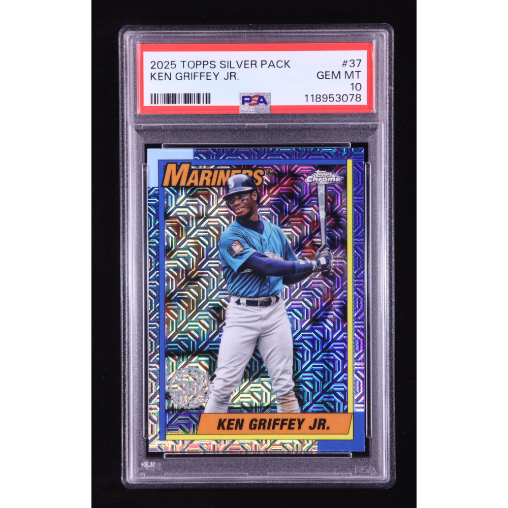 Ken Griffey Jr. 2025 Topps '90 Topps Silver Pack Chrome #T90C37 (PSA 10) at PristineAuction.com