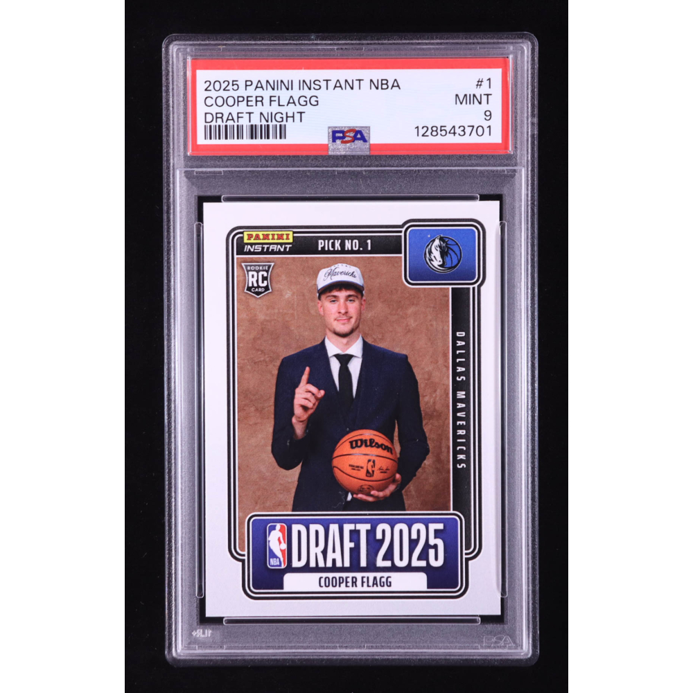 Cooper Flagg 2025-26 Panini Instant Draft Night #NBADN1 RC (PSA 9) at PristineAuction.com