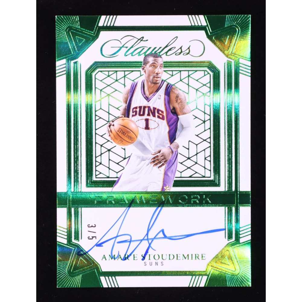 Amare Stoudemire 2024-25 Panini Flawless Flawless Shade Signatures Emerald #14 #3/5 at PristineAuction.com