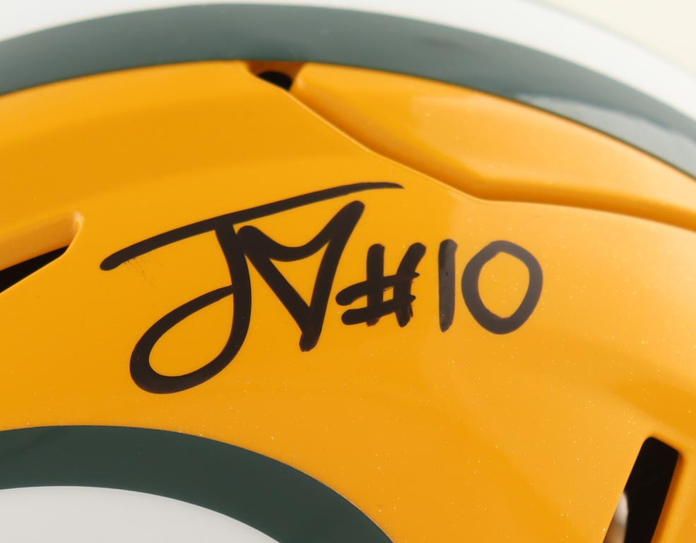 Jordan Love Signed Packers Mid-Size SpeedFlex Helmet With Visor (Beckett) at PristineAuction.com Jordan Love Signed Packers Mid-Size SpeedFlex Helmet With Visor (Beckett) at PristineAuction.com