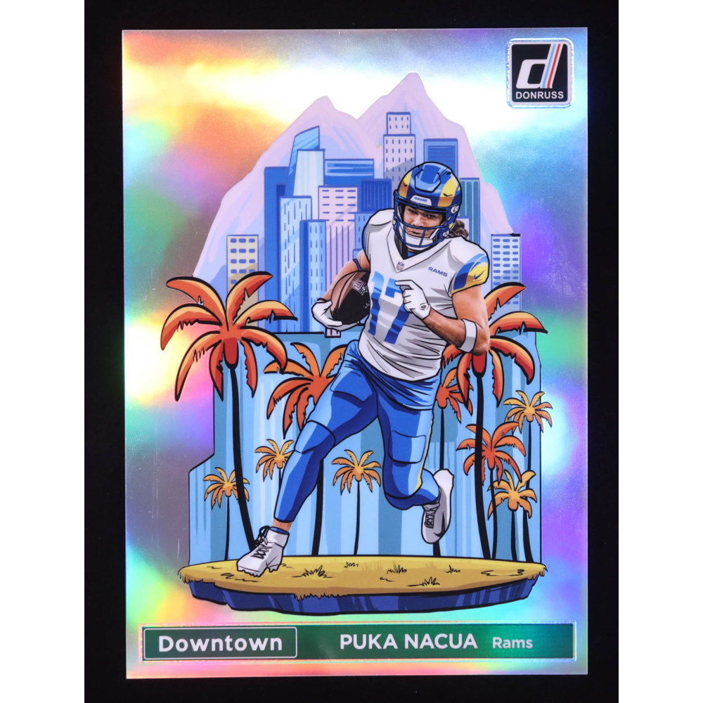Puka Nacua 2024 Donruss Downtown! Oversize #20 at PristineAuction.com