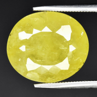 10.77 Carats Natural Yellow Sapphire Loose | Estimated Retail Value $1,800 (UGL) at PristineAuction.com