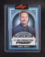 Chris Pratt 2024 Leaf Metal Pop Century Blue Pre-Production Proof #1/1 at PristineAuction.com