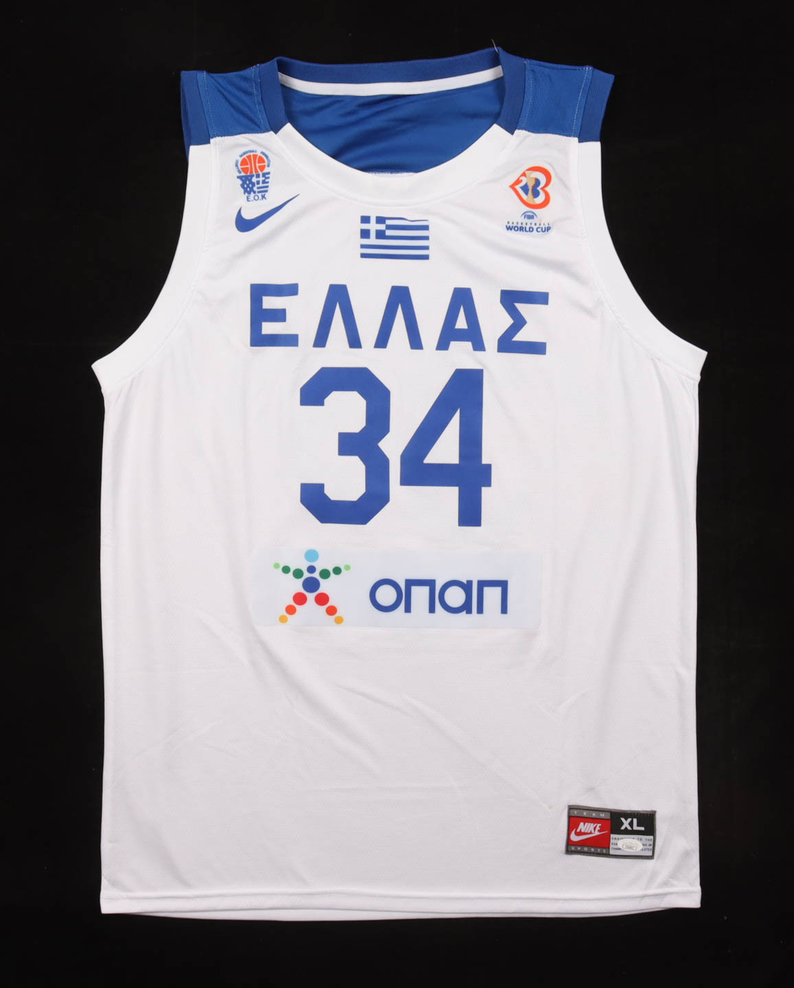 Giannis Antetokounmpo Signed Greece Nike Authentic Jersey (JSA) at PristineAuction.com Giannis Antetokounmpo Signed Greece Nike Authentic Jersey (JSA) at PristineAuction.com