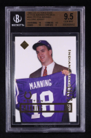 Peyton Manning 1998 Collector's Edge Peyton Manning Promos #NNO RC / Holding Jersey (BGS 9.5) at PristineAuction.com