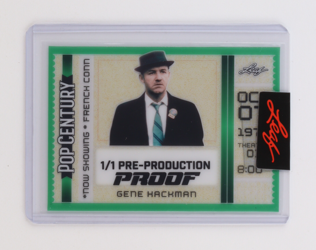 Gene Hackman 2024 Leaf Metal Pop Century Pre-Production Proof #1/1 at PristineAuction.com Gene Hackman 2024 Leaf Metal Pop Century Pre-Production Proof #1/1 at PristineAuction.com