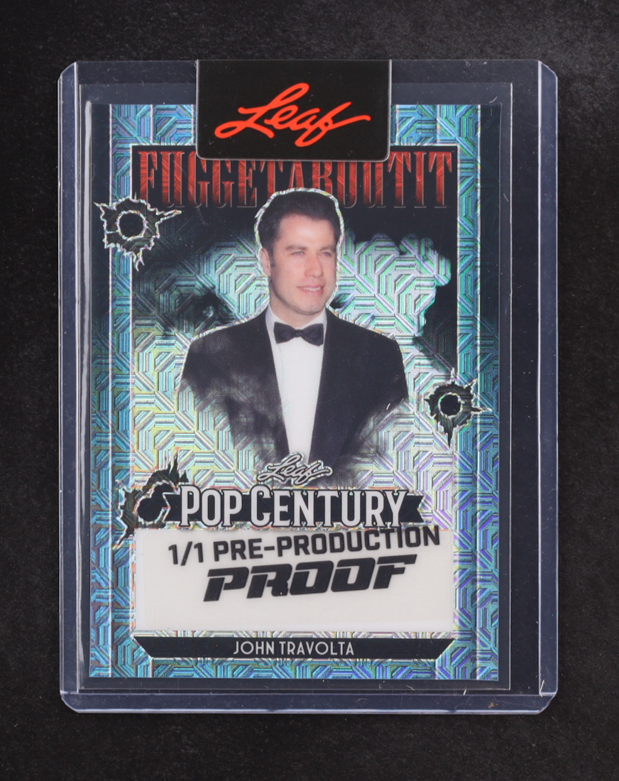 John Travolta 2024 Leaf Metal Pop Century Forget About It Blue Pre-Production Proof #1/1 at PristineAuction.com John Travolta 2024 Leaf Metal Pop Century Forget About It Blue Pre-Production Proof #1/1 at PristineAuction.com