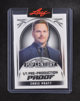 Chris Pratt 2024 Leaf Metal Pop Century White Silver Pre-Production Proof #1/1 at PristineAuction.com