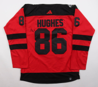 Jack Hughes Signed Devils Adidas Authentic Jersey (JSA) at PristineAuction.com