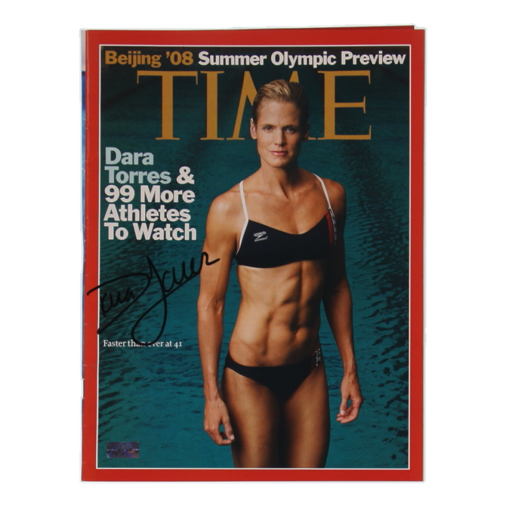 Dara Torres Signed "Time" Magazine Cover (Palm Beach) at PristineAuction.com