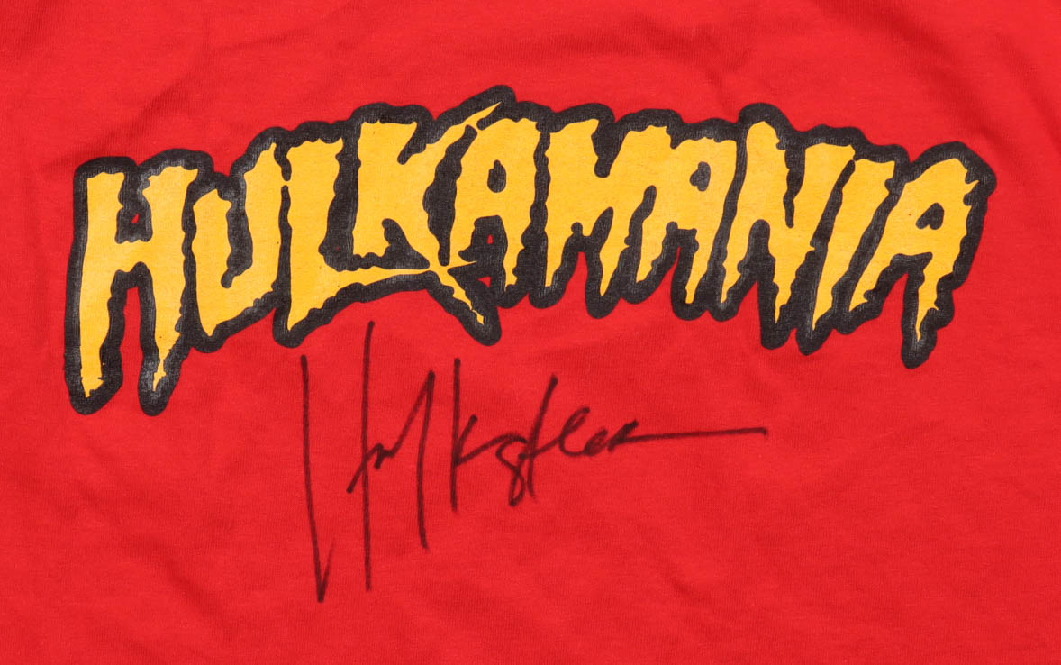 Hulk Hogan Signed Hulkamania T-Shirt (JSA) at PristineAuction.com Hulk Hogan Signed Hulkamania T-Shirt (JSA) at PristineAuction.com