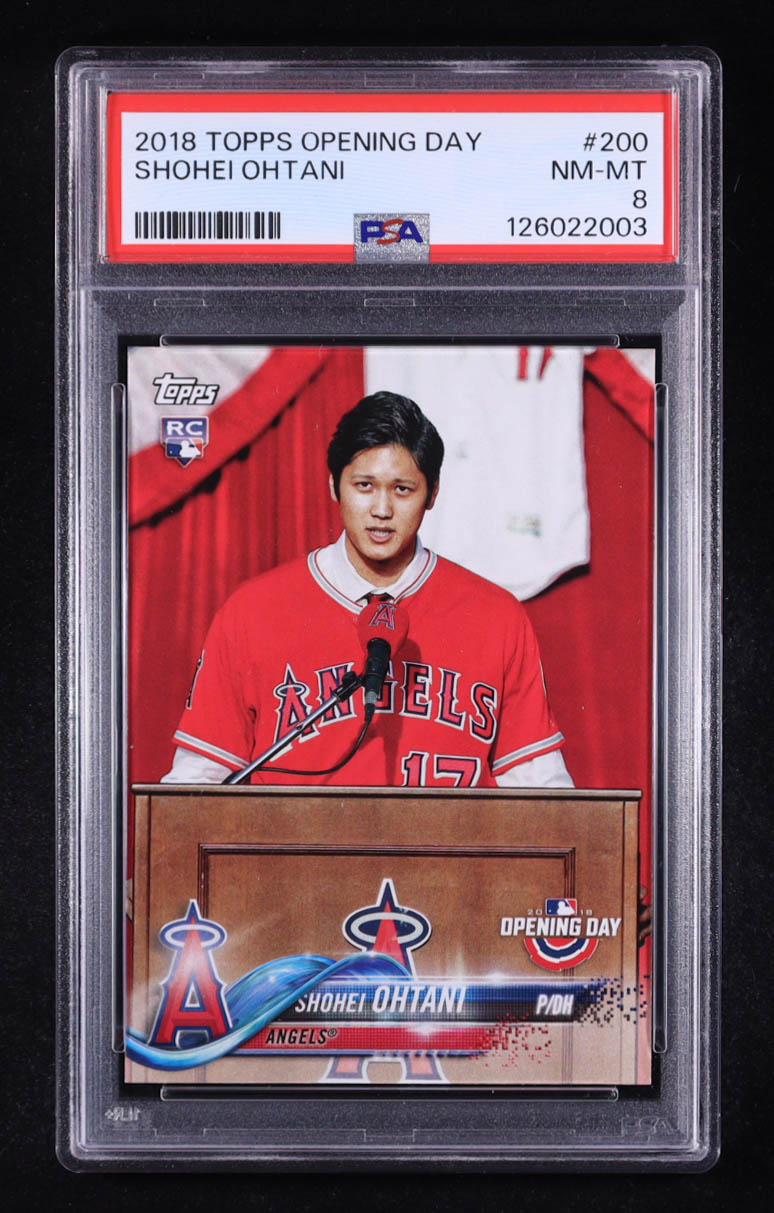 Shohei Ohtani 2018 Topps Opening Day #200 RC (PSA 8) at PristineAuction.com Shohei Ohtani 2018 Topps Opening Day #200 RC (PSA 8) at PristineAuction.com