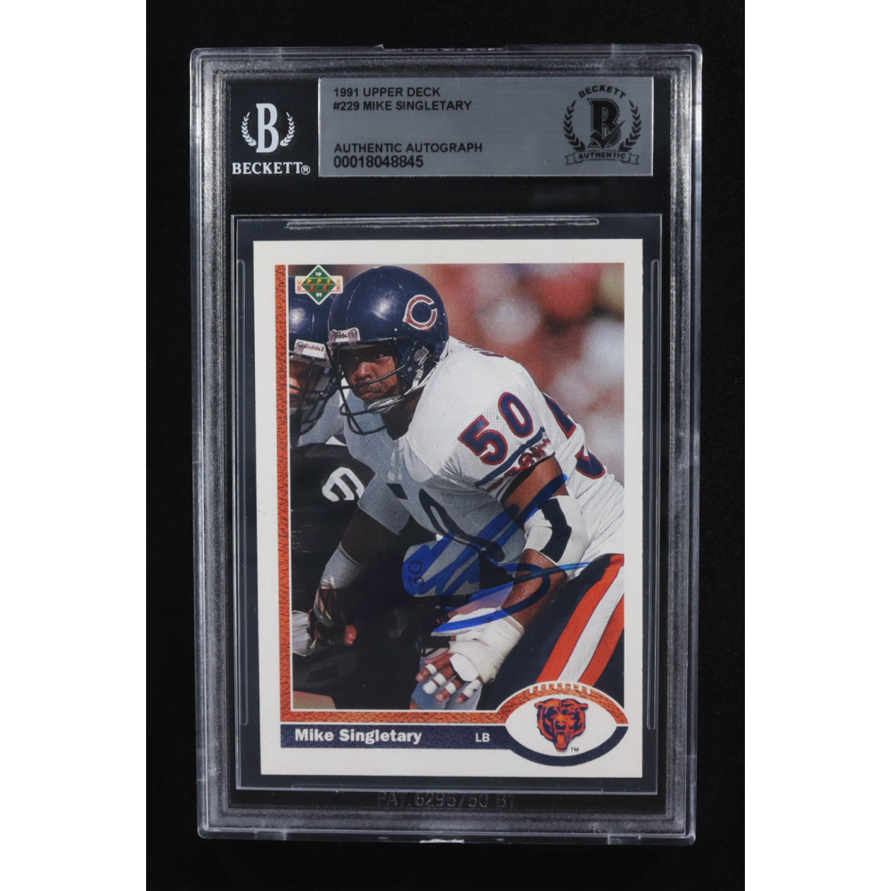Mike Singletary Signed 1991 Upper Deck #229 (BGS) at PristineAuction.com