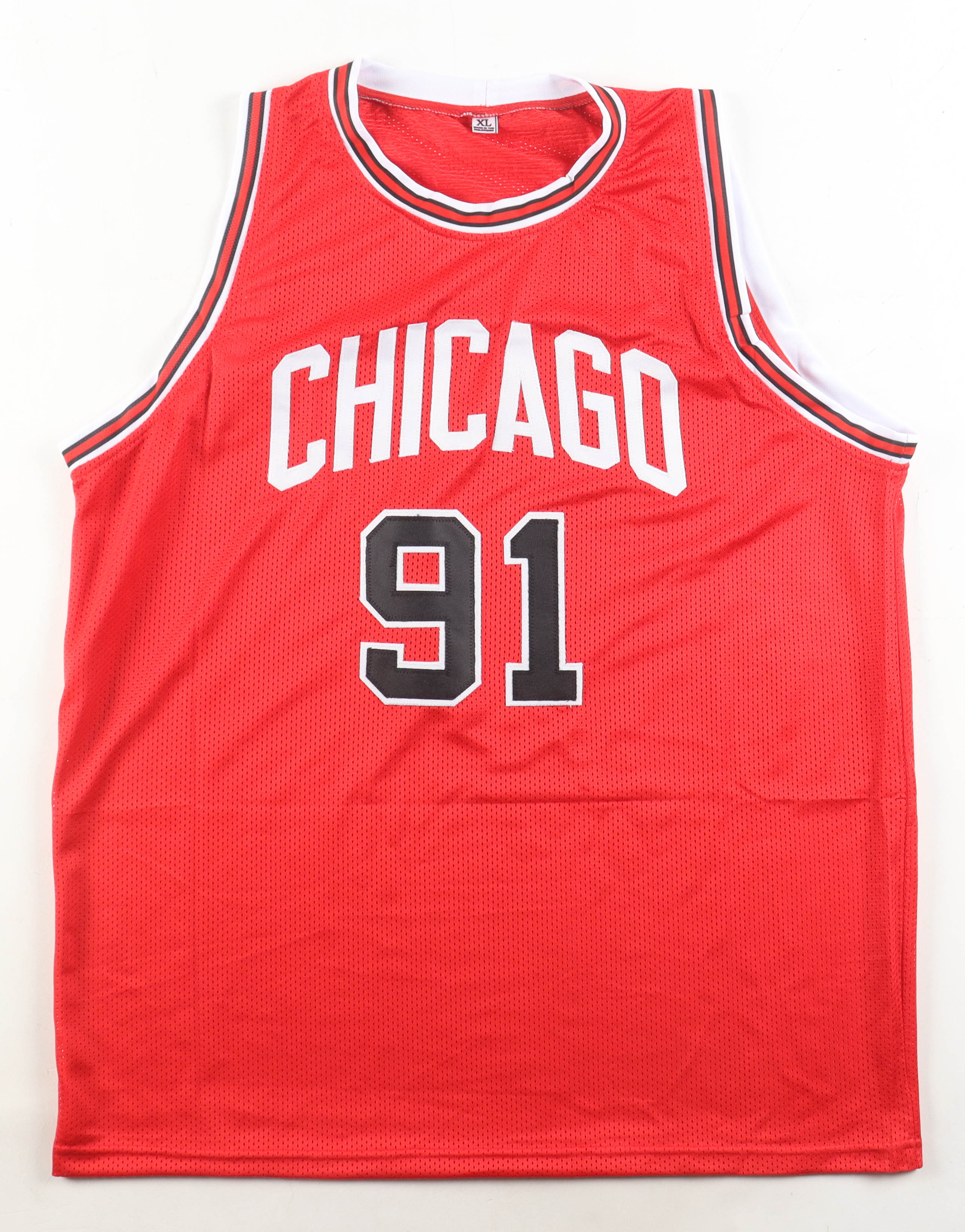 Dennis Rodman Signed Jersey (Beckett) at PristineAuction.com Dennis Rodman Signed Jersey (Beckett) at PristineAuction.com