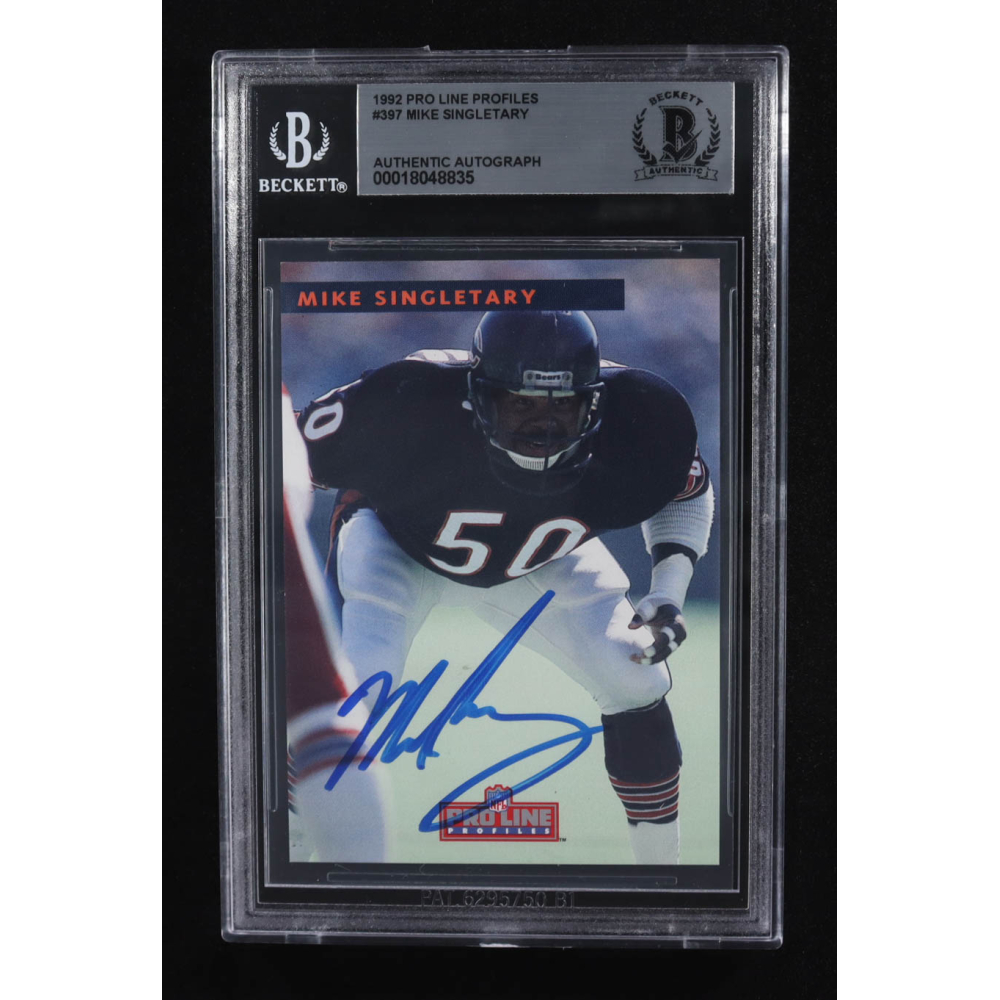 Mike Singletary Signed 1992 Pro Line Profiles #397 (BGS) at PristineAuction.com