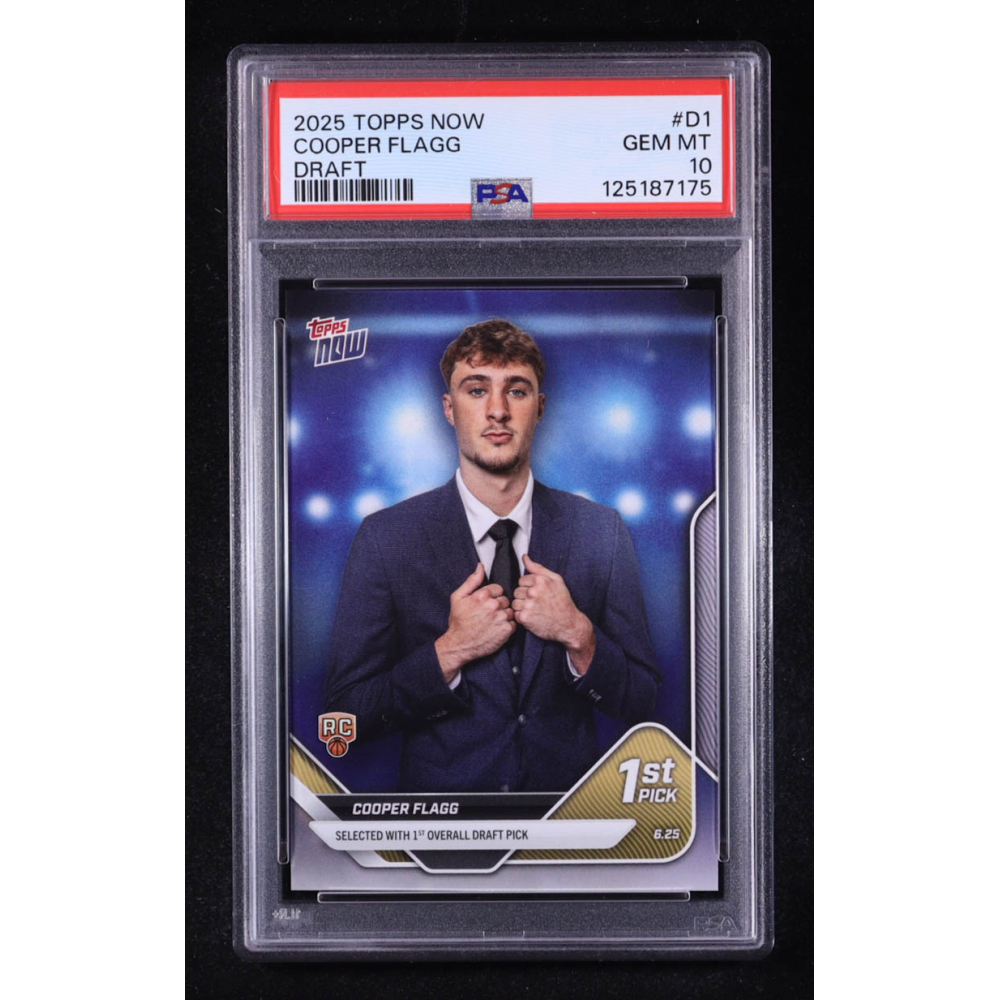 Cooper Flagg 2025-26 Topps Now #D1 RC (PSA 10) at PristineAuction.com