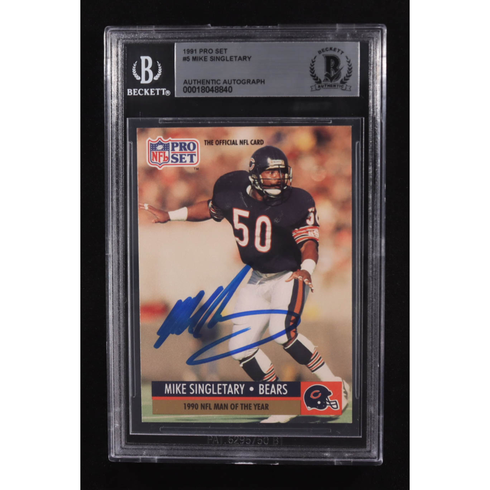 Mike Singletary Signed 1991 NFL Pro Set #5 (BGS) at PristineAuction.com