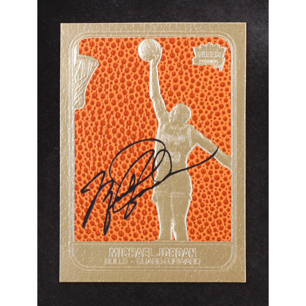 Michael Jordan 1997 Fleer Premier Feel the Game 23KT Gold Card at PristineAuction.com