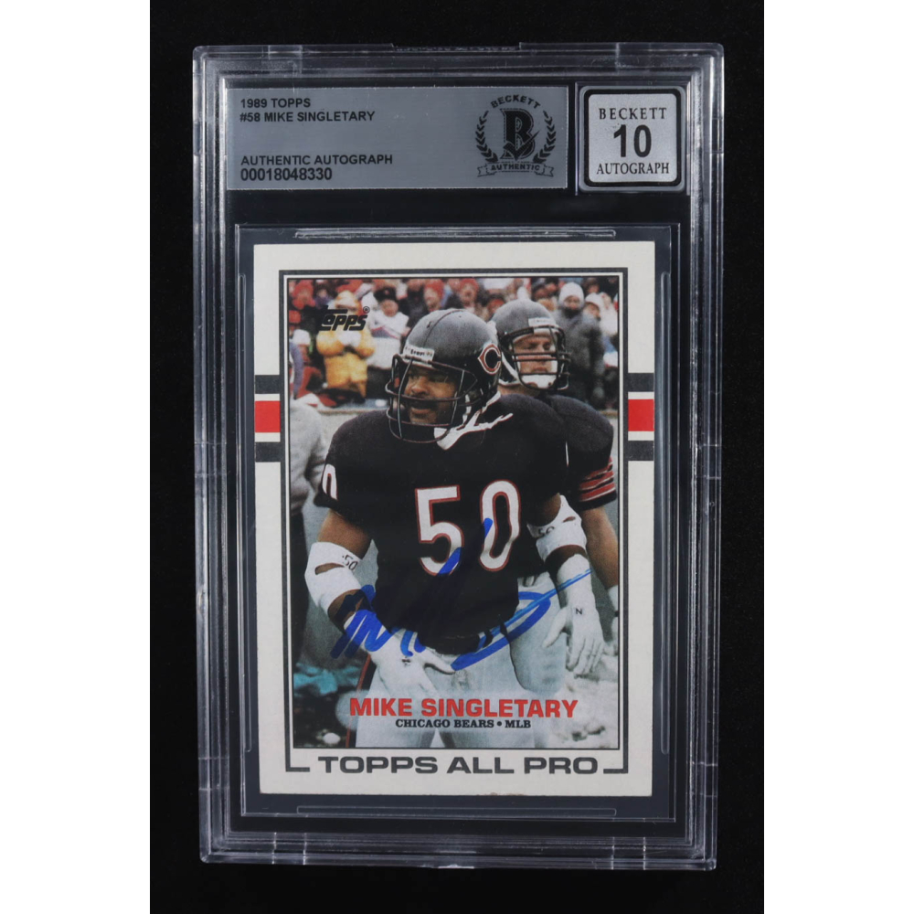 Mike Singletary Signed 1989 Topps All Pro #58 (BGS | Autograph Graded BGS 10) at PristineAuction.com