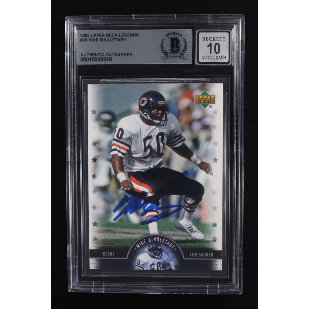 Mike Singletary Signed 2005 Upper Deck Legends #78 (BGS | Autograph Graded BGS 10) at PristineAuction.com