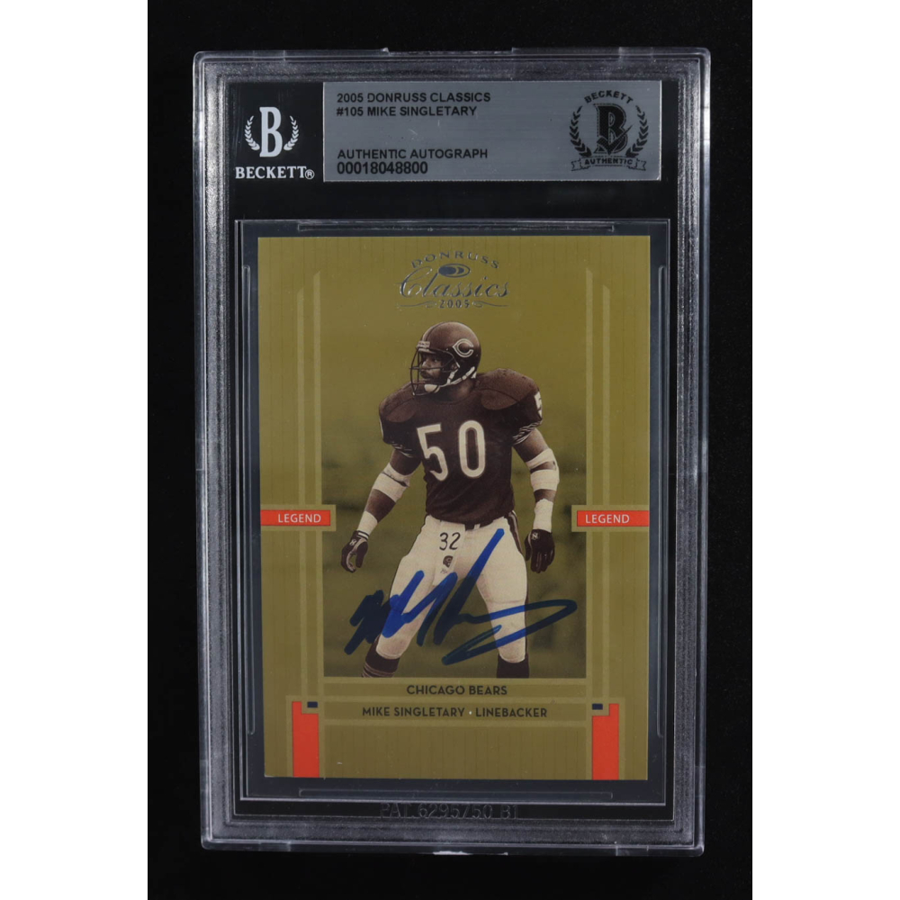 Mike Singletary Signed 2005 Donruss Classics #105 #0916/1000 (BGS) at PristineAuction.com