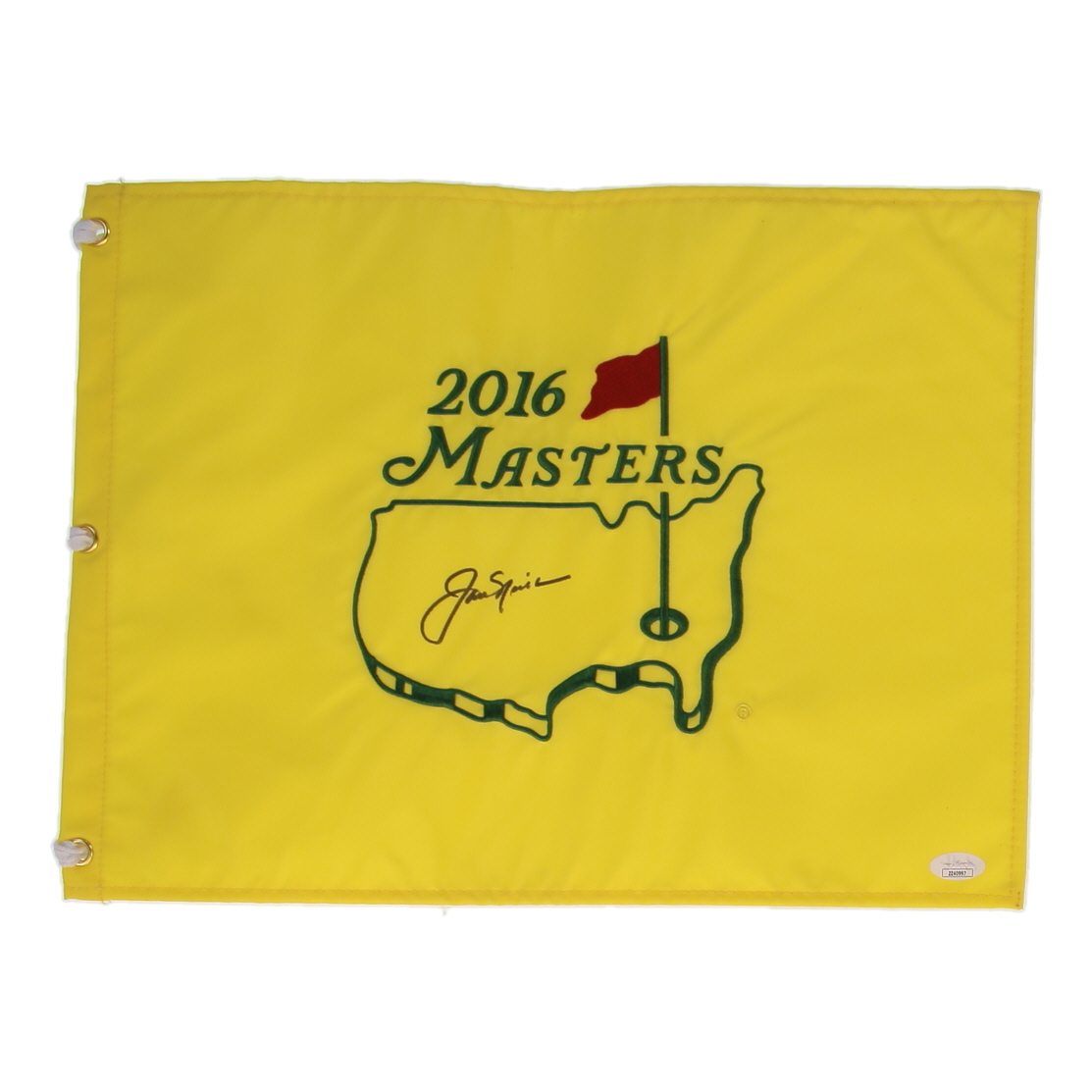 Jack Nicklaus Signed 2016 Masters Tournament Pin Flag (JSA) at PristineAuction.com Jack Nicklaus Signed 2016 Masters Tournament Pin Flag (JSA) at PristineAuction.com