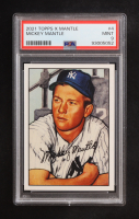 Mickey Mantle 2021 Topps X Mickey Mantle #4 / 1952 Bowman (PSA 9) at PristineAuction.com