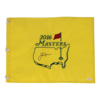 Jack Nicklaus Signed 2016 Masters Tournament Pin Flag (JSA) at PristineAuction.com