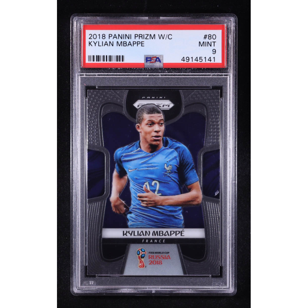 Kylian Mbappe 2018 Panini Prizm World Cup #80 (PSA 9) at PristineAuction.com