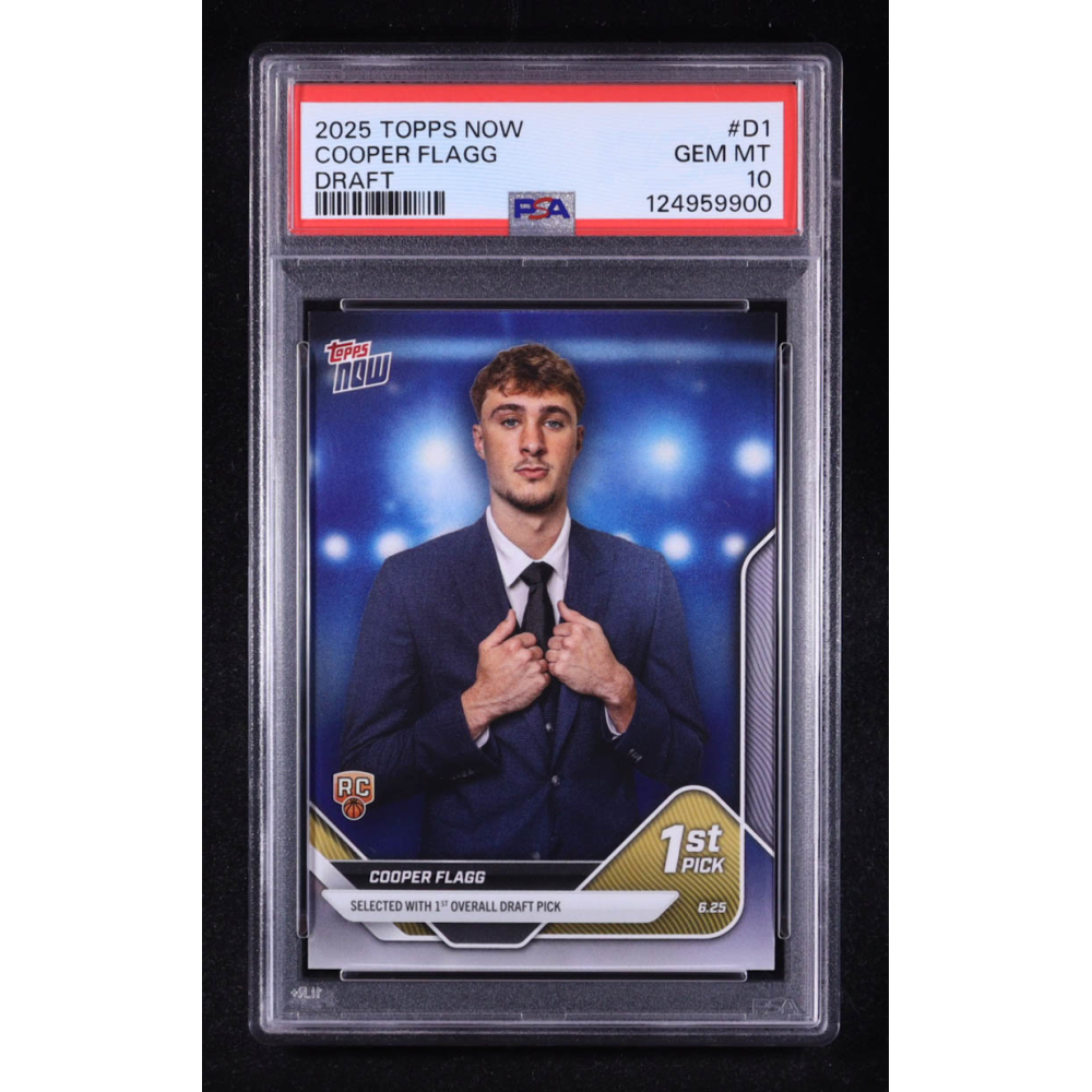 Cooper Flagg 2025-26 Topps Now #D1 RC (PSA 10) at PristineAuction.com