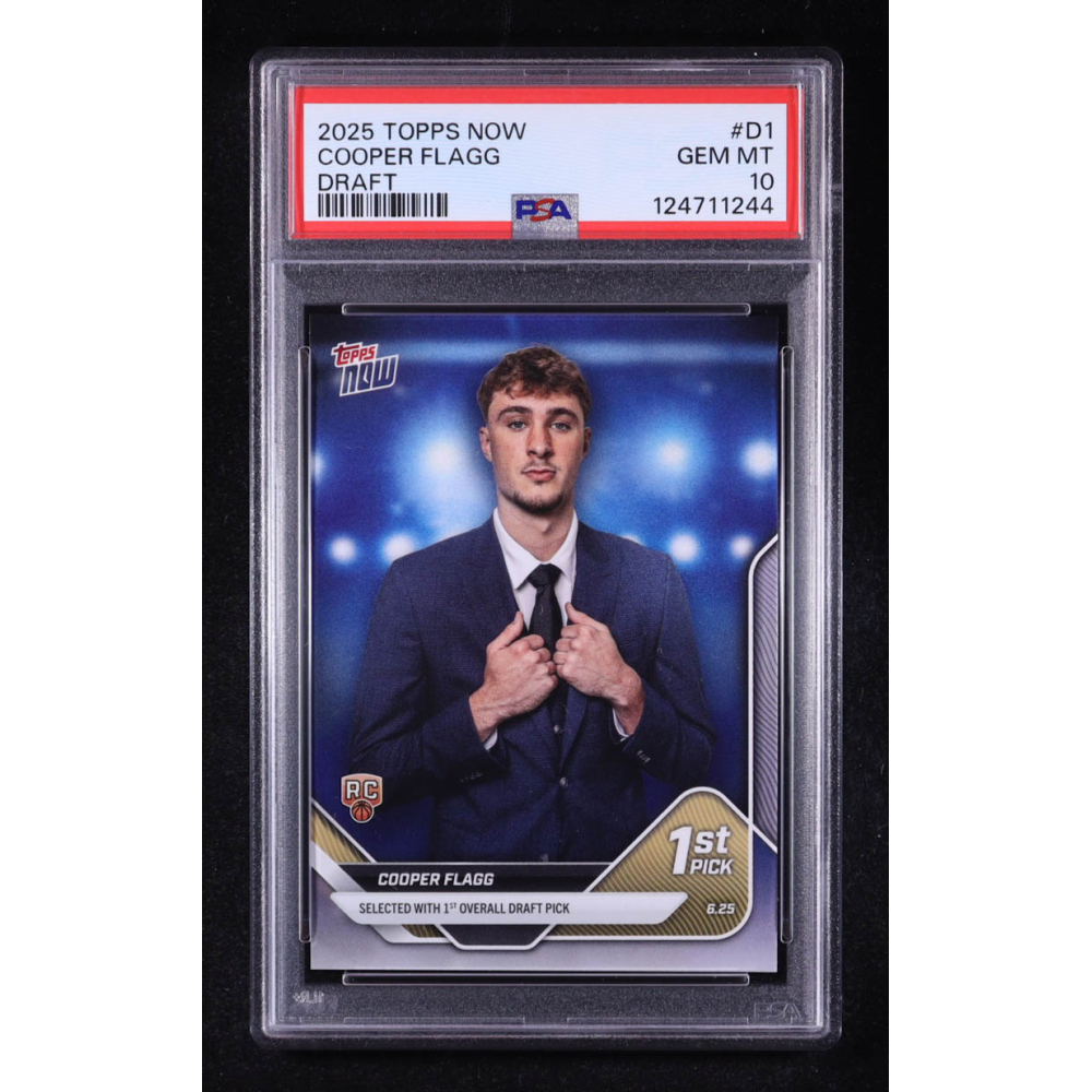 Cooper Flagg 2025-26 Topps Now #D1 RC (PSA 10) at PristineAuction.com
