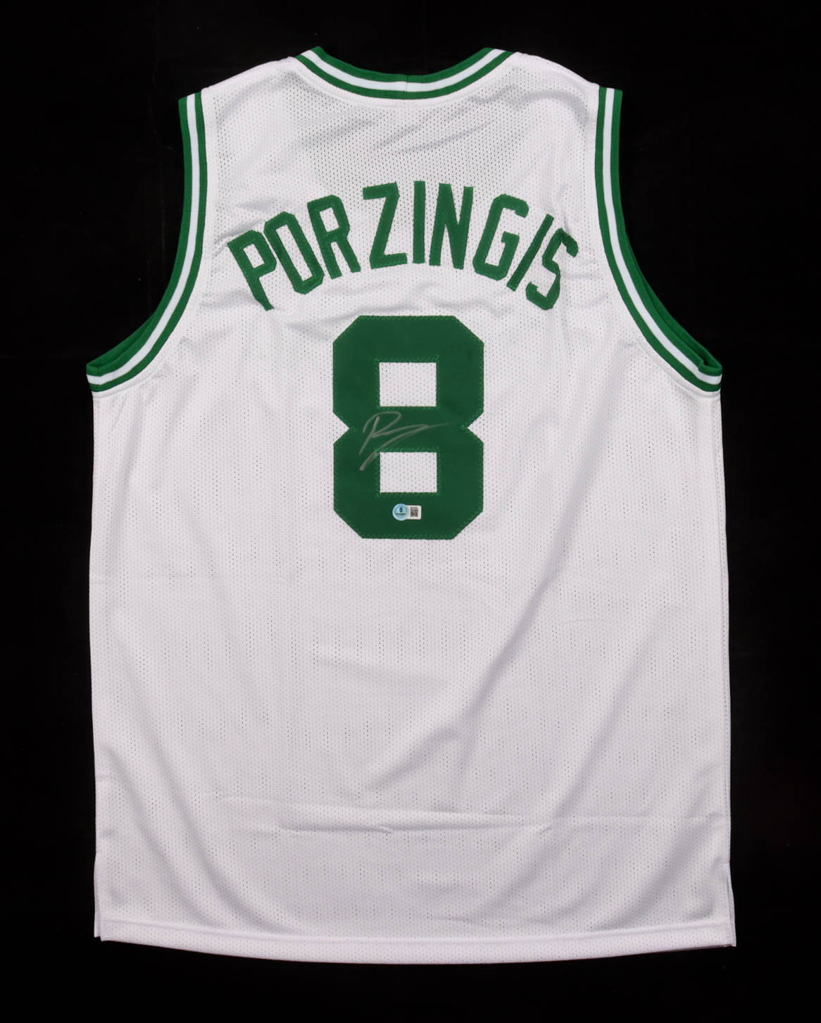 Kristaps Porzingis Signed Jersey (Beckett) at PristineAuction.com Kristaps Porzingis Signed Jersey (Beckett) at PristineAuction.com
