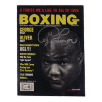 George Foreman Signed "Boxing Scene" Magazine Cover (JSA) at PristineAuction.com
