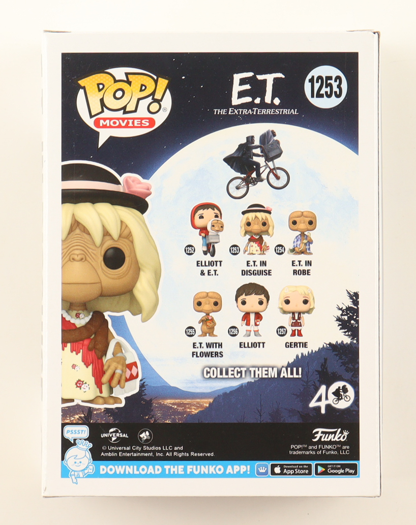 Matthew De Meritt Signed "E.T.: The Extra Terrestrial" #1253 E.T. In Disguise Funko Pop! Vinyl Figure Inscribed "ET" & "Phone Home" (ACOA) at PristineAuction.com Matthew De Meritt Signed "E.T.: The Extra Terrestrial" #1253 E.T. In Disguise Funko Pop! Vinyl Figure Inscribed "ET" & "Phone Home" (ACOA) at PristineAuction.com