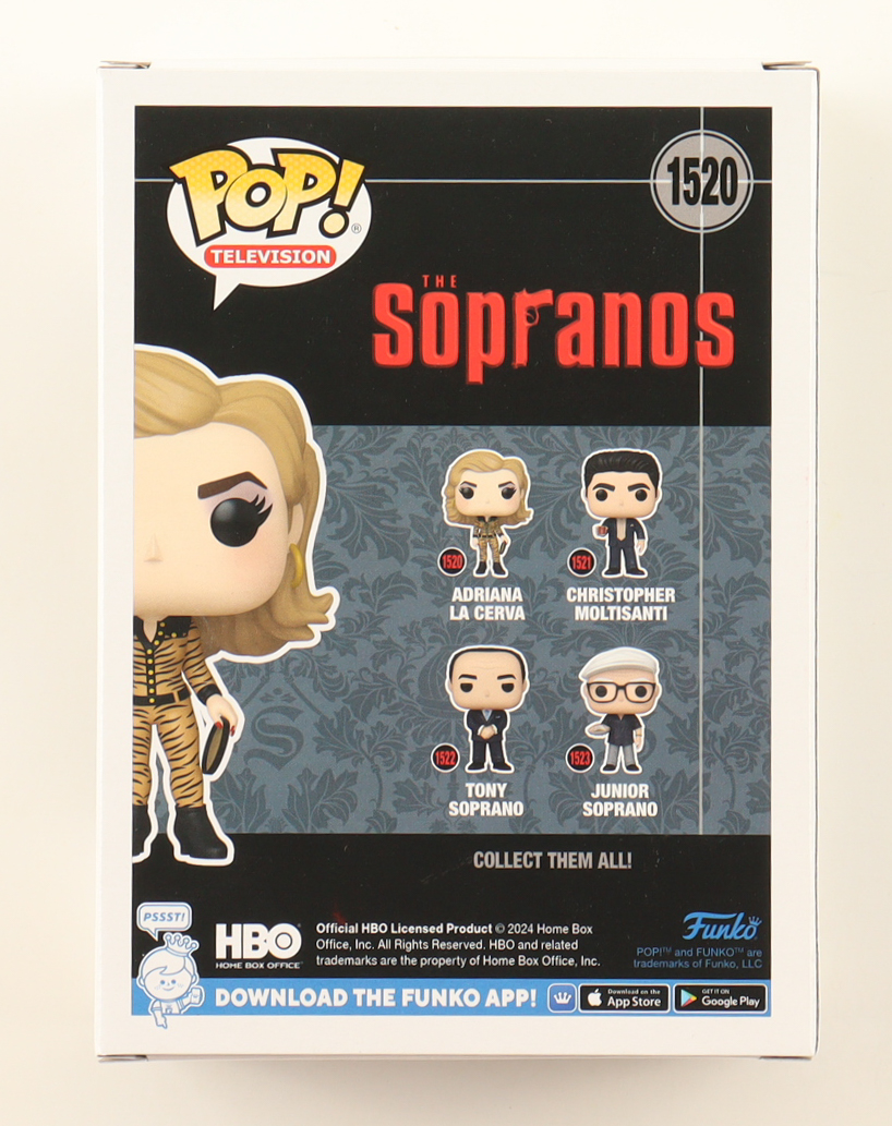 Drea de Matteo Signed "The Sopranos" #1520 Adriana La Cerva Funko Pop! Vinyl Figure (Beckett) at PristineAuction.com Drea de Matteo Signed "The Sopranos" #1520 Adriana La Cerva Funko Pop! Vinyl Figure (Beckett) at PristineAuction.com