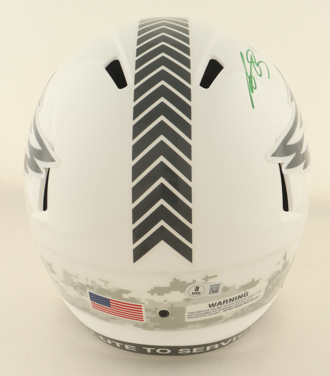 A.J. Brown Signed Eagles Full-Size Salute To Service Speed Helmet (Beckett) at PristineAuction.com A.J. Brown Signed Eagles Full-Size Salute To Service Speed Helmet (Beckett) at PristineAuction.com