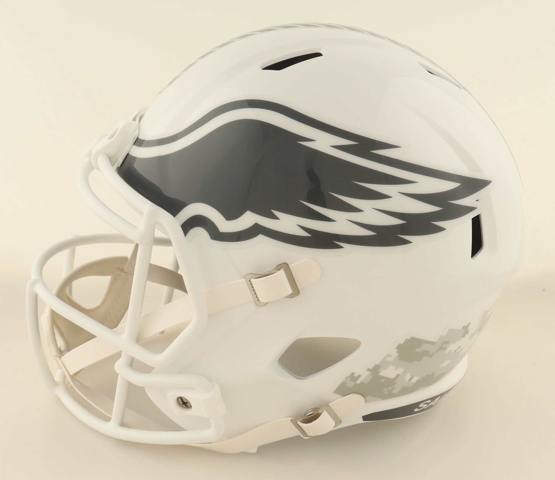 A.J. Brown Signed Eagles Full-Size Salute To Service Speed Helmet (Beckett) at PristineAuction.com A.J. Brown Signed Eagles Full-Size Salute To Service Speed Helmet (Beckett) at PristineAuction.com