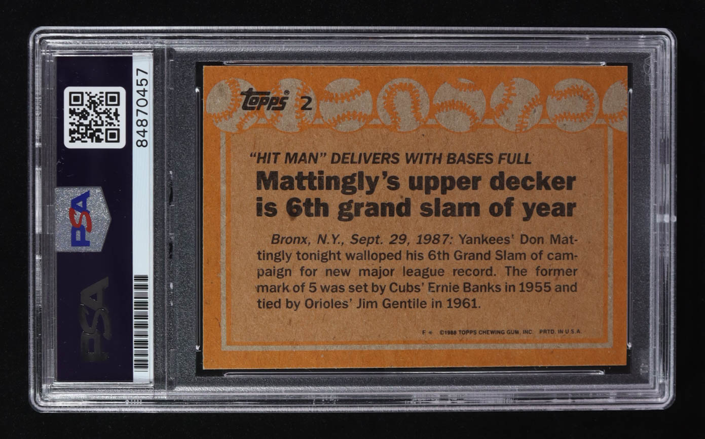 Don Mattingly / Rickey Henderson Signed Topps 1987 Record Breakers #2 (PSA | Autograph Graded PSA 10) at PristineAuction.com Don Mattingly / Rickey Henderson Signed Topps 1987 Record Breakers #2 (PSA | Autograph Graded PSA 10) at PristineAuction.com