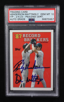 Don Mattingly / Rickey Henderson Signed Topps 1987 Record Breakers #2 (PSA | Autograph Graded PSA 10) at PristineAuction.com