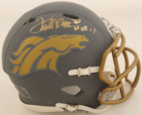 Terrell Davis Signed Broncos Slate Alternate Speed Mini Helmet Inscribed "HOF 17" (JSA) at PristineAuction.com