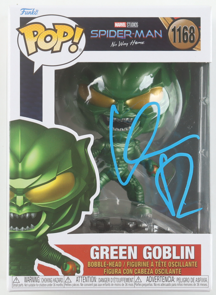 Willem Dafoe Signed "Spider-Man: No Way Home" #1168 Green Goblin Funko Pop! Vinyl Figure (Beckett) at PristineAuction.com Willem Dafoe Signed "Spider-Man: No Way Home" #1168 Green Goblin Funko Pop! Vinyl Figure (Beckett) at PristineAuction.com