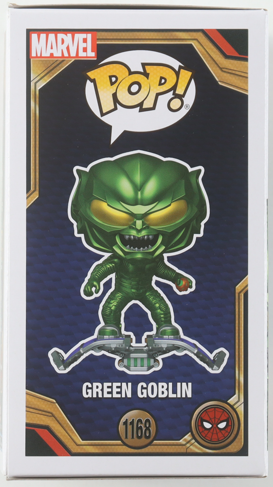 Willem Dafoe Signed "Spider-Man: No Way Home" #1168 Green Goblin Funko Pop! Vinyl Figure (Beckett) at PristineAuction.com Willem Dafoe Signed "Spider-Man: No Way Home" #1168 Green Goblin Funko Pop! Vinyl Figure (Beckett) at PristineAuction.com
