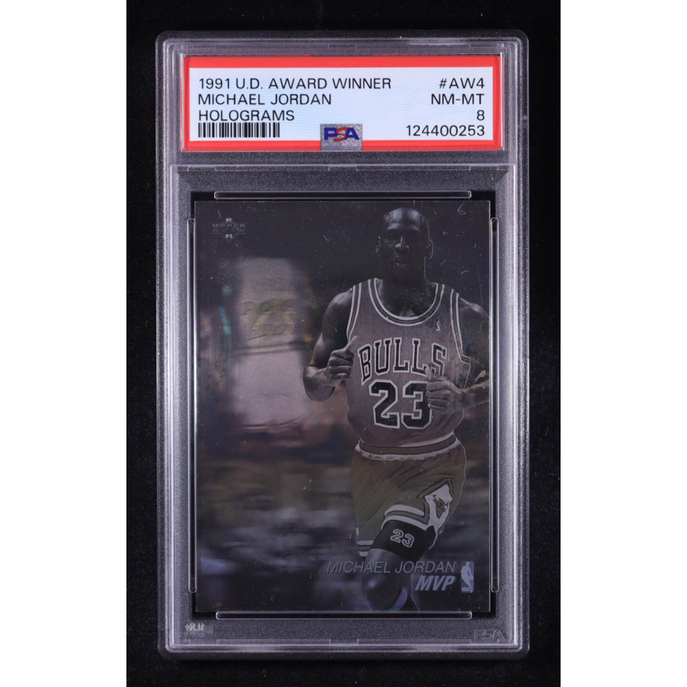 Michael Jordan 1991-92 Upper Deck Award Winner Holograms #AW4 / MVP (PSA 8) at PristineAuction.com