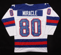 1980 Team USA | "Miracle on Ice" | Jersey Signed by (18) with Mike Eruzione, Jim Craig, Mark Johnson, Neal Broten (Beckett) at PristineAuction.com