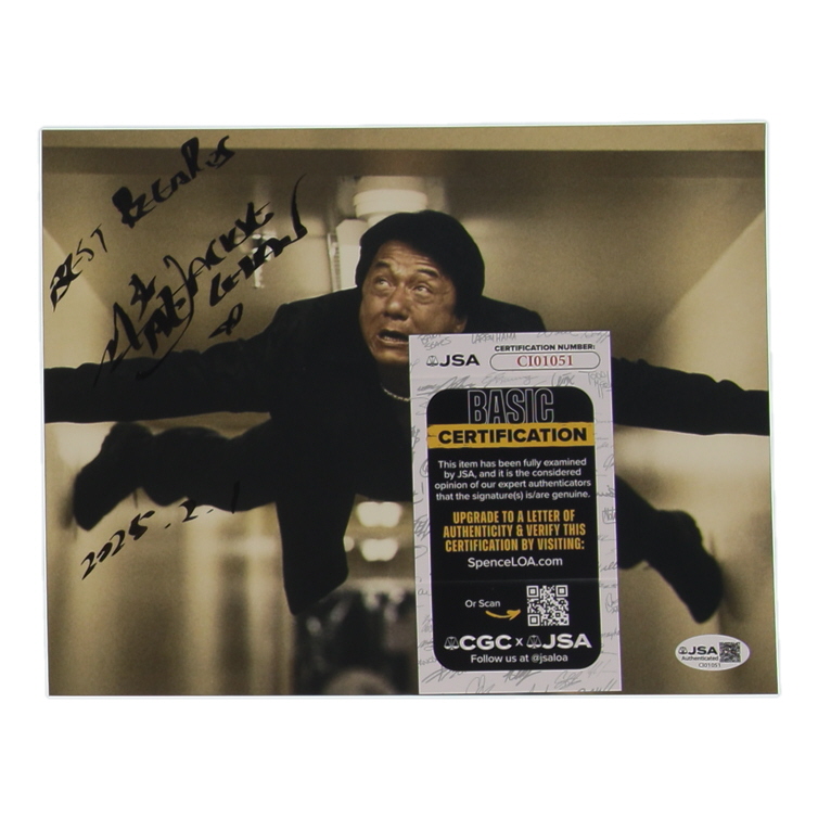 Jackie Chan Signed "Rush Hour" 8x10 Photo Inscribed "Best Regards" & "2025.2.1" (JSA) at PristineAuction.com Jackie Chan Signed "Rush Hour" 8x10 Photo Inscribed "Best Regards" & "2025.2.1" (JSA) at PristineAuction.com